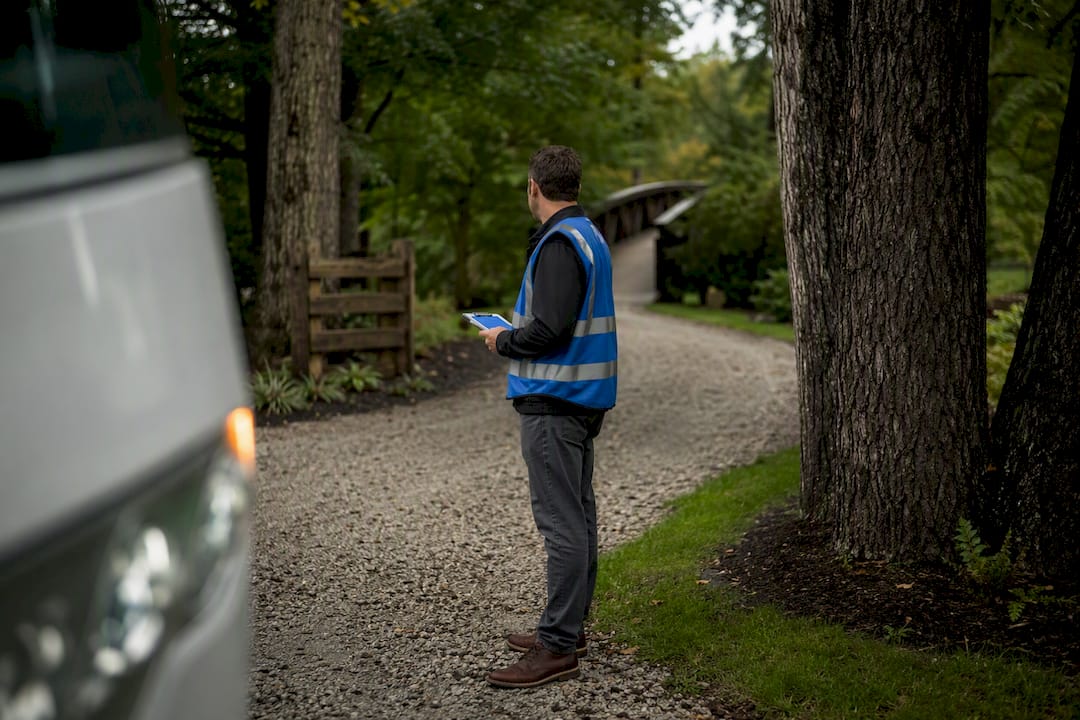 Checking rural retreat driveway access