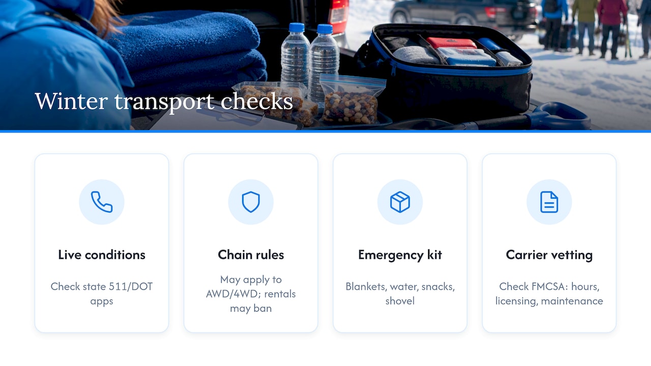 Four winter transportation safety checks