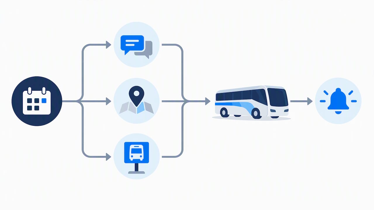 Event transportation information flow to guests