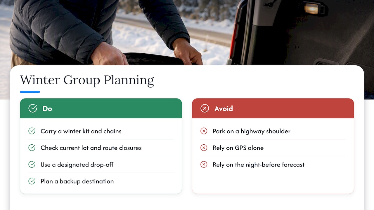 Four essentials for winter group travel planning